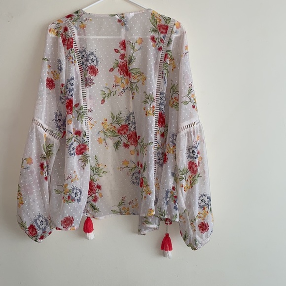 Time and Tru Floral Top Size L - Picture 1 of 12